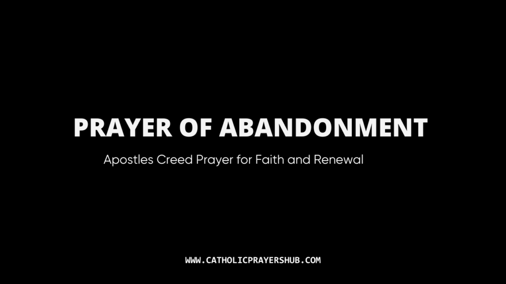 Apostles Creed Prayer
