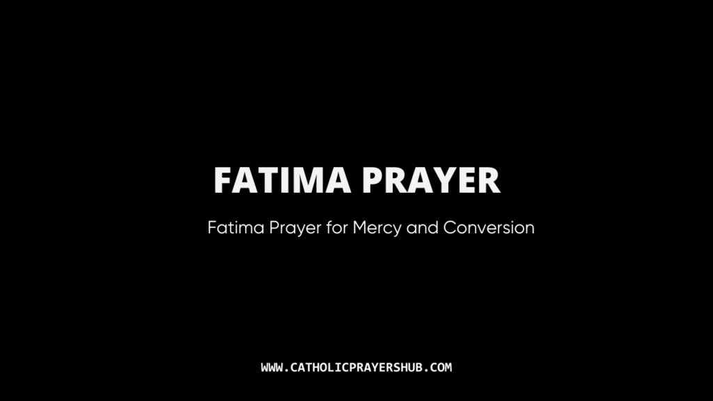 Fatima Prayer